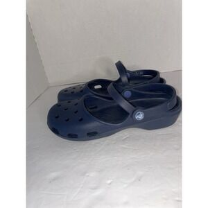 CROCS Karin Mary Janes Clog Navy Blue Women's Size 9